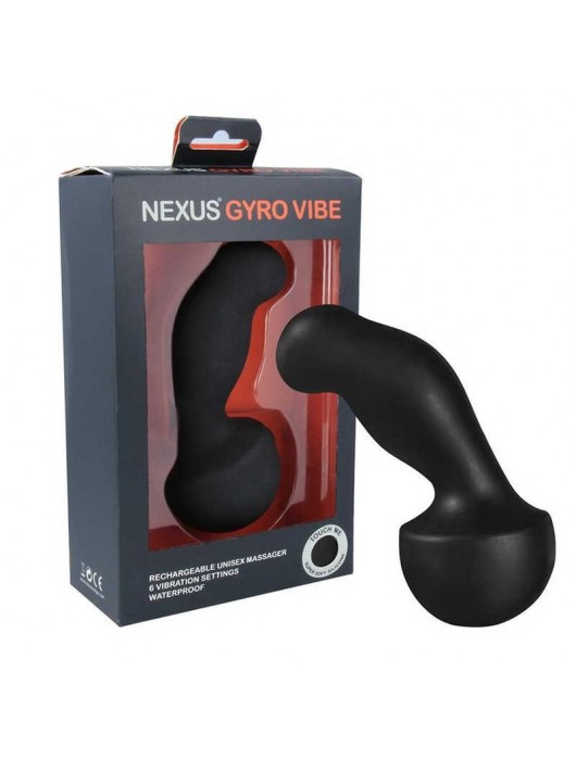 Черный универсальный вибромассажер NEXUS GyroVibe - 15 см. - Nexus Range