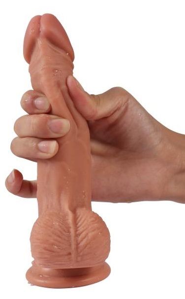Телесный реалистичный фаллоимитатор REAL с трусиками для страпона - 19,5 см. - Real - купить с доставкой в Новокузнецке