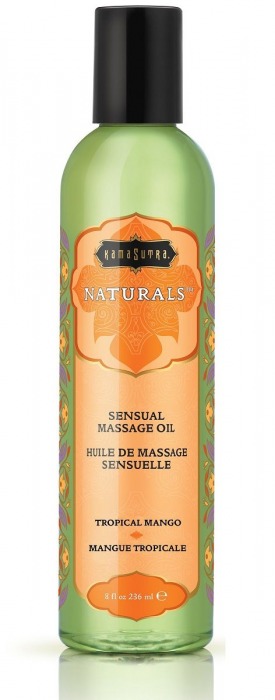 Массажное масло Naturals Tropical Mango с ароматом манго - 236 мл. - Kama Sutra - купить с доставкой в Новокузнецке