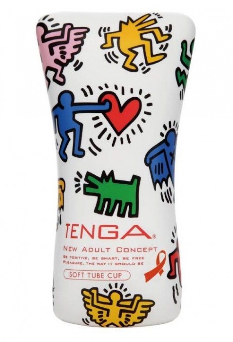 Мастурбатор-туба Keith Haring Soft Tube CUP - Tenga - в Новокузнецке купить с доставкой