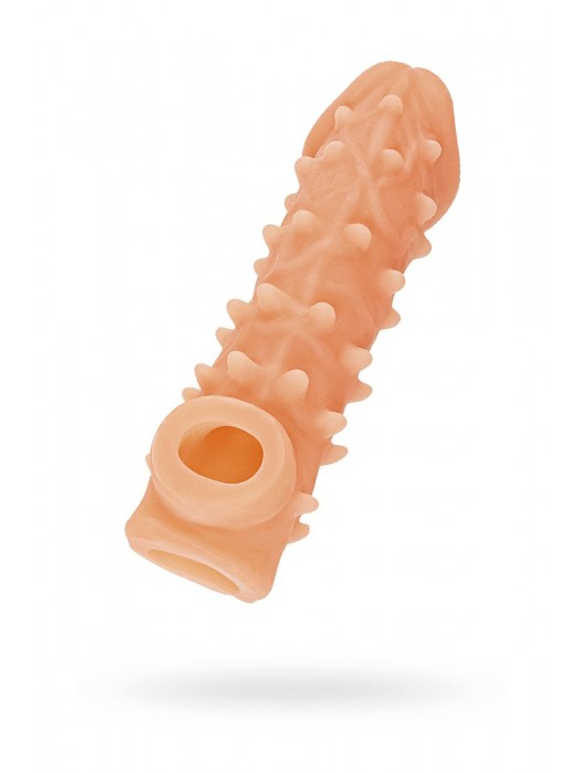 Телесная закрытая насадка с пупырышками Cock Sleeve Size S - 13,8 см. - KOKOS - в Новокузнецке купить с доставкой