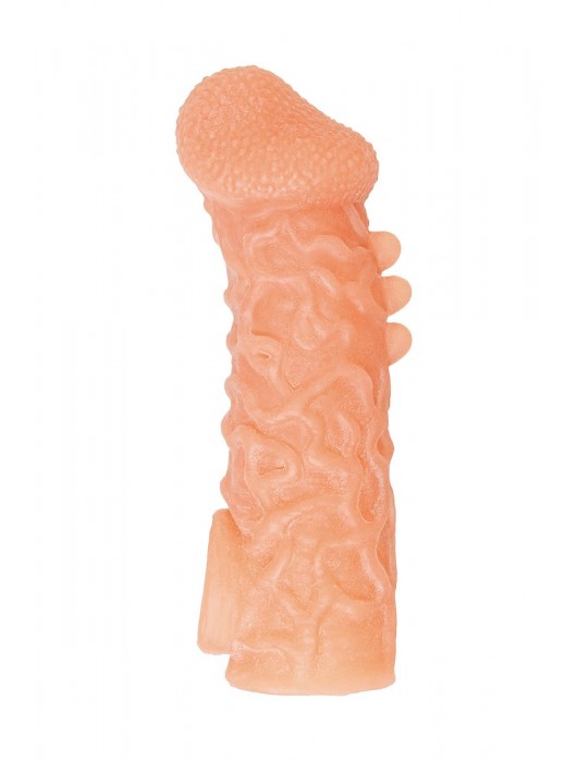 Телесная закрытая насадка с шершавой головкой Cock Sleeve Size S - 13,8 см. - KOKOS - в Новокузнецке купить с доставкой