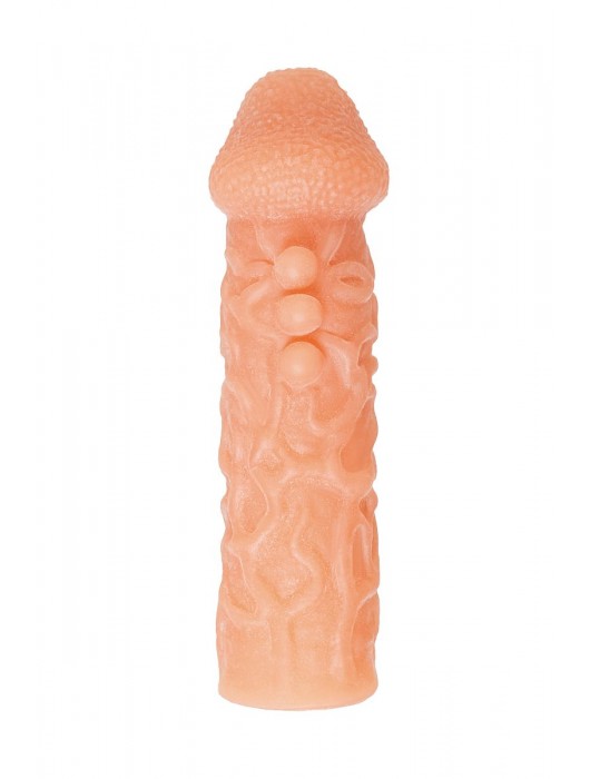 Телесная закрытая насадка с шершавой головкой Cock Sleeve Size S - 13,8 см. - KOKOS - в Новокузнецке купить с доставкой