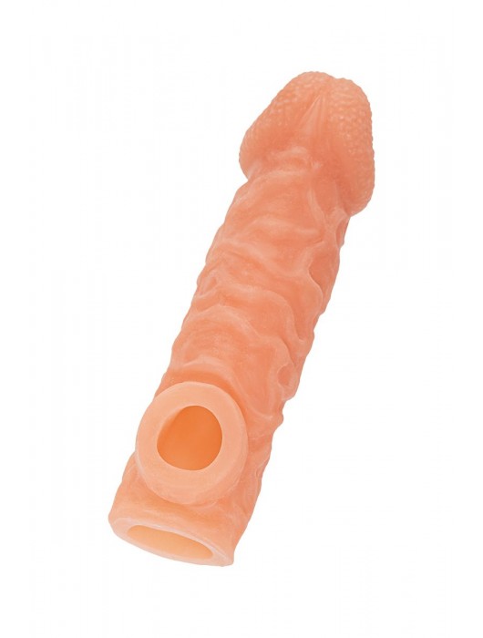 Телесная закрытая насадка с шершавой головкой Cock Sleeve Size S - 13,8 см. - KOKOS - в Новокузнецке купить с доставкой