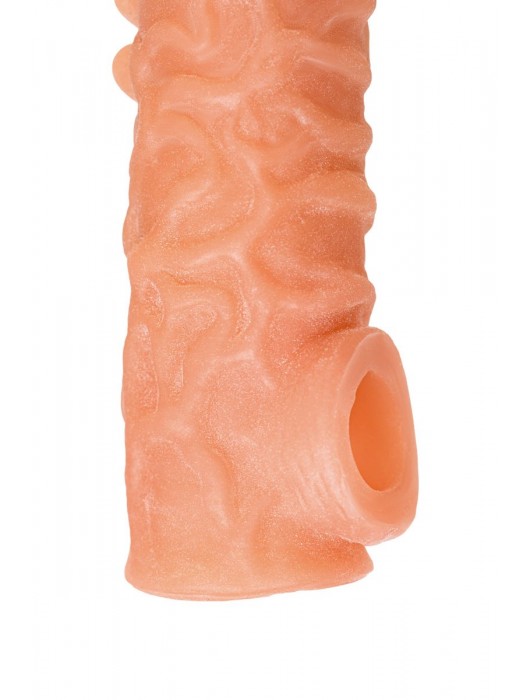 Телесная закрытая насадка с шершавой головкой Cock Sleeve Size S - 13,8 см. - KOKOS - в Новокузнецке купить с доставкой