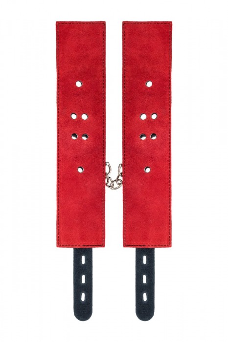 Красно-черные оковы на ноги из кожи - ToyFa - купить с доставкой в Новокузнецке