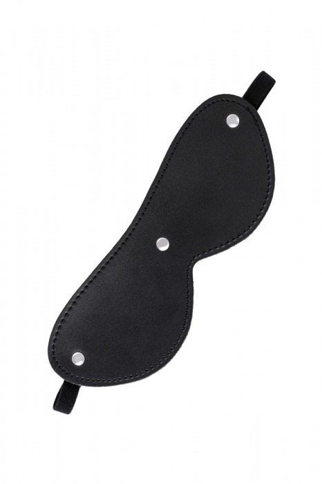 Черная кожаная маска Anonymo с мягким подкладом - ToyFa - купить с доставкой в Новокузнецке Черная кожаная маска Anonymo с мягким подкладом - ToyFa - купить с доставкой в Новокузнецке