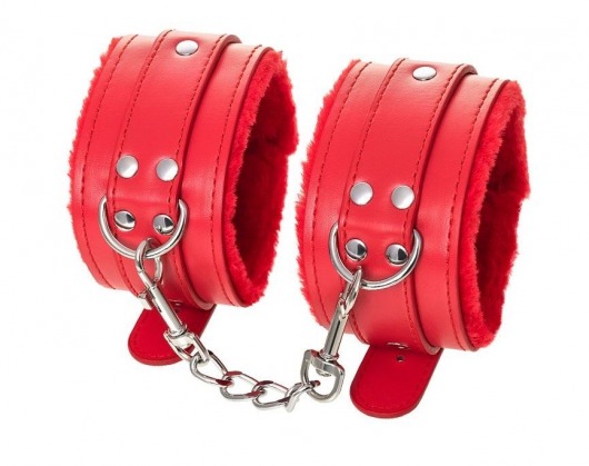 Красные оковы Anonymo из искусственной кожи - ToyFa - купить с доставкой в Новокузнецке Красные оковы Anonymo из искусственной кожи - ToyFa - купить с доставкой в Новокузнецке