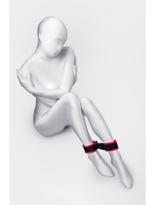 Красно-черные велюровые оковы Anonymo - ToyFa - купить с доставкой в Новокузнецке