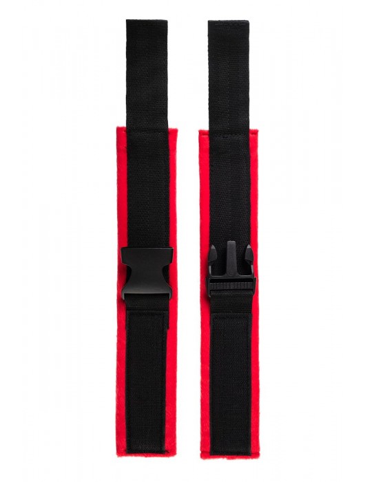 Красно-черные велюровые оковы Anonymo - ToyFa - купить с доставкой в Новокузнецке