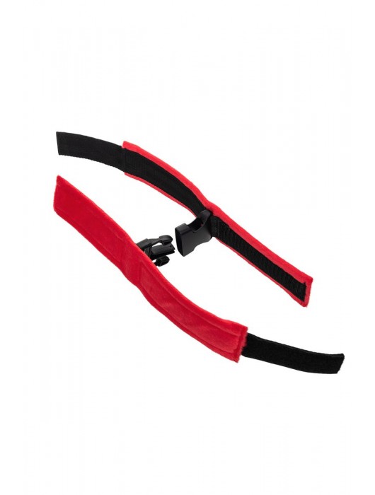 Красно-черные велюровые оковы Anonymo - ToyFa - купить с доставкой в Новокузнецке