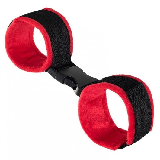 Красно-черные велюровые оковы Anonymo - ToyFa - купить с доставкой в Новокузнецке Красно-черные велюровые оковы Anonymo - ToyFa - купить с доставкой в Новокузнецке