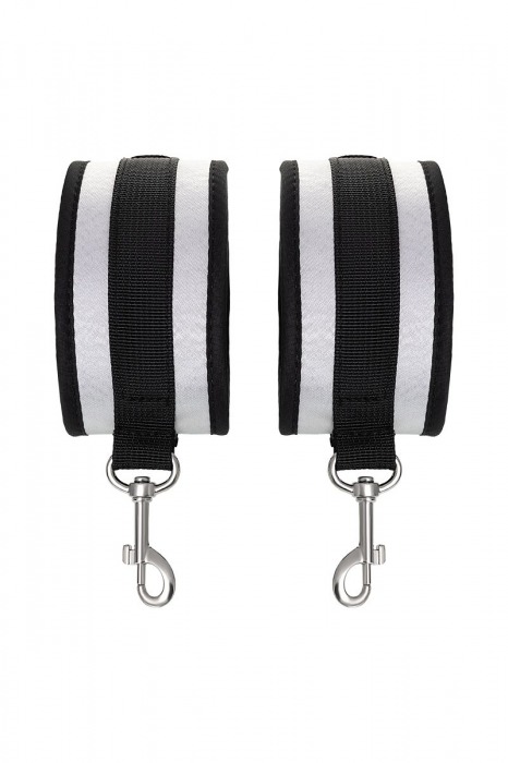 Серебристо-черные наручники Anonymo - ToyFa - купить с доставкой в Новокузнецке