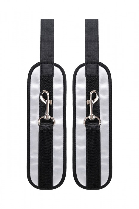 Серебристо-черные наручники Anonymo - ToyFa - купить с доставкой в Новокузнецке