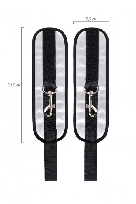 Серебристо-черные наручники Anonymo - ToyFa - купить с доставкой в Новокузнецке