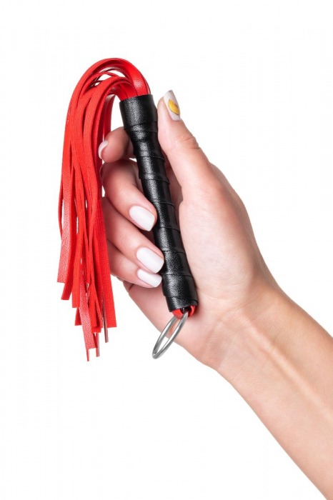 Красно-черный флоггер Anonymo - 28 см. - ToyFa - купить с доставкой в Новокузнецке