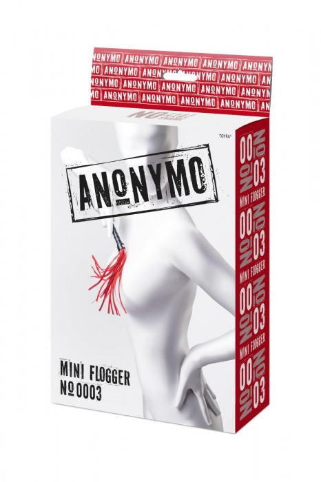 Красно-черный флоггер Anonymo - 28 см. - ToyFa - купить с доставкой в Новокузнецке