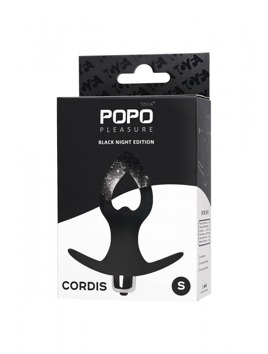 Черная анальная вибровтулка Cordis S - 10,5 см. - POPO Pleasure