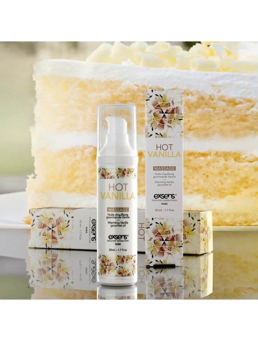 Разогревающее массажное масло с ароматом ванили Gourmet Hot Vanilla - 50 мл. - Exsens - купить с доставкой в Новокузнецке