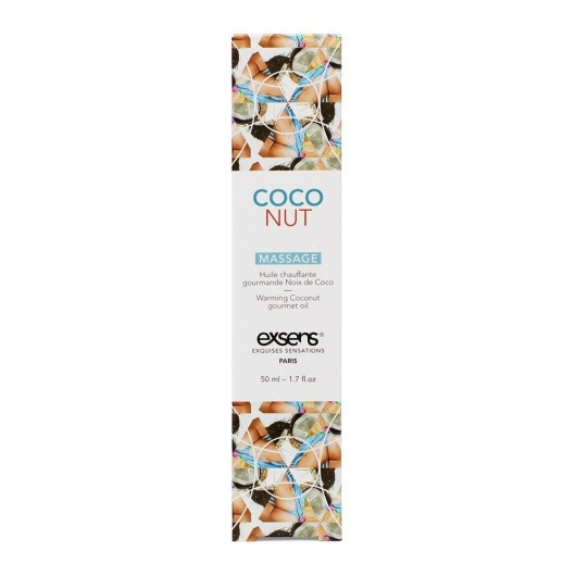 Разогревающее массажное масло с ароматом кокоса Gourmet Coconut - 50 мл. - Exsens - купить с доставкой в Новокузнецке