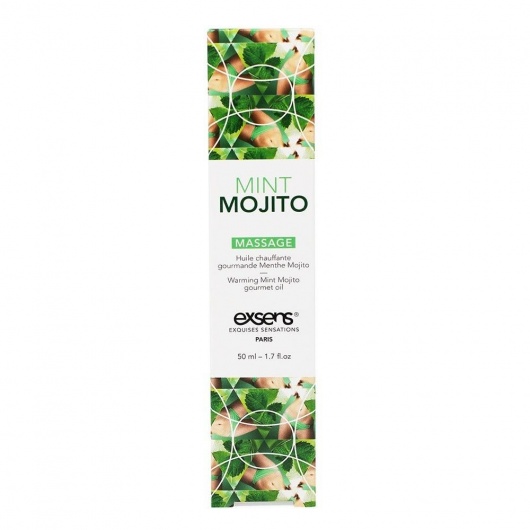 Разогревающее массажное масло с ароматом мохито Gourmet Mint Mojito - 50 мл. - Exsens - купить с доставкой в Новокузнецке