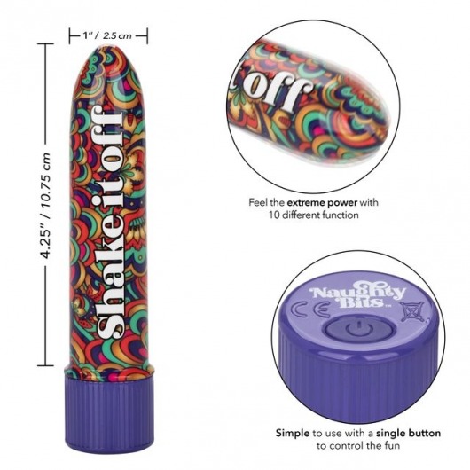 Мини-вибратор Shake It Off Powerful Mini Vibrator - 12,75 см. - California Exotic Novelties