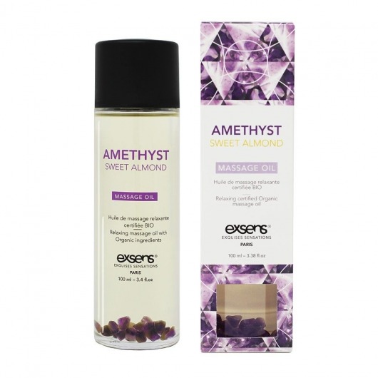 Органическое массажное масло AMETHYST SWEET ALMOND - 100 мл. - Exsens - купить с доставкой в Новокузнецке