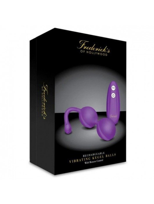 Фиолетовые вагинальные шарики с пультом ДУ - Fredericks Of Hollywood