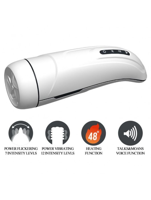 Вибромастурбатор Marissa с функцией нагрева и подвижным язычком - Baile - в Новокузнецке купить с доставкой