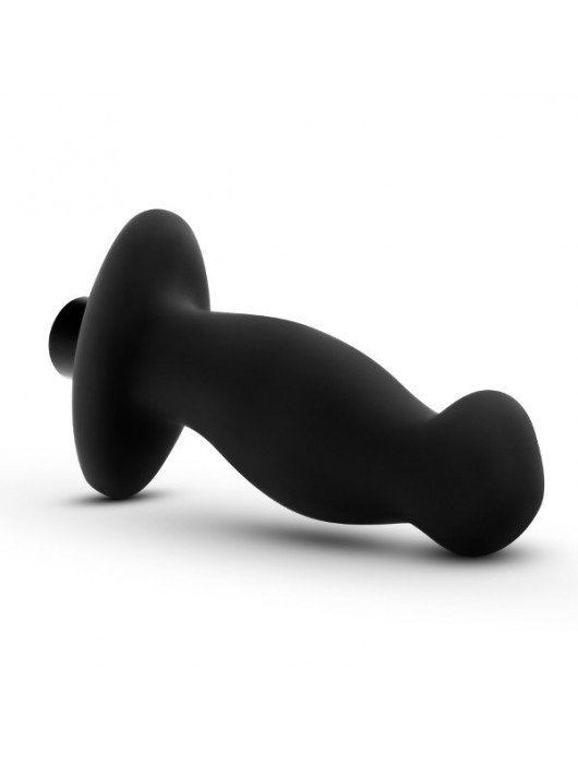Черный анальный вибромассажёр Silicone Vibrating Prostate Massager 02 - 10,8 см. - Blush Novelties - в Новокузнецке купить с доставкой
