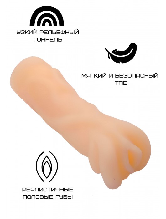Реалистичный мастурбатор-вагина телесного цвета - Свободный ассортимент - в Новокузнецке купить с доставкой