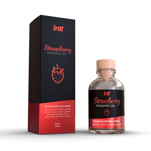 Массажный гель с ароматом клубники Strawberry - 30 мл. - INTT - купить с доставкой в Новокузнецке