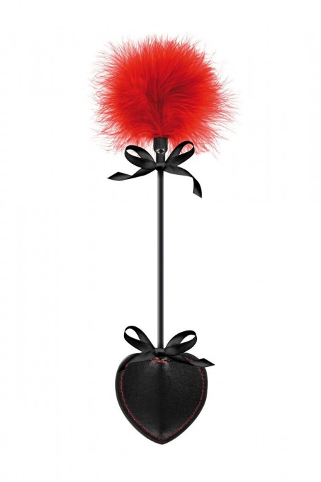 Стек с пуховкой Sweet Caress Feather Whip - 44 см. - Sweet Caress - купить с доставкой в Новокузнецке