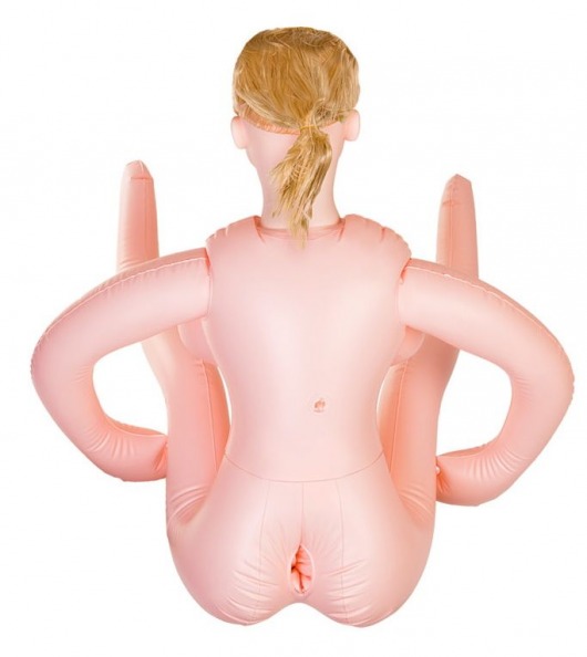 Надувная секс-кукла с реалистичной головой и поднятыми ножками - ToyFa - в Новокузнецке купить с доставкой Надувная секс-кукла с реалистичной головой и поднятыми ножками - ToyFa - в Новокузнецке купить с доставкой