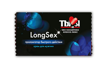 Пролонгирующий крем LongSex в одноразовой упаковке - 1,5 гр. - Биоритм - купить с доставкой в Новокузнецке