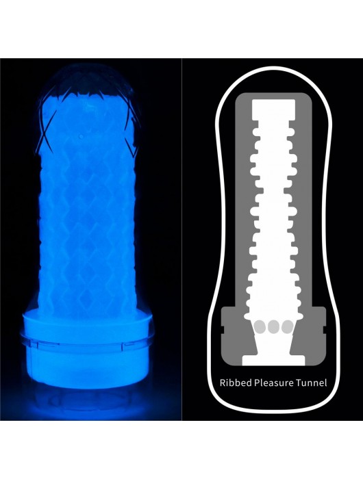 Светящийся в темноте мастурбатор Lumino Play Masturbator Ribbed - Lovetoy - в Новокузнецке купить с доставкой
