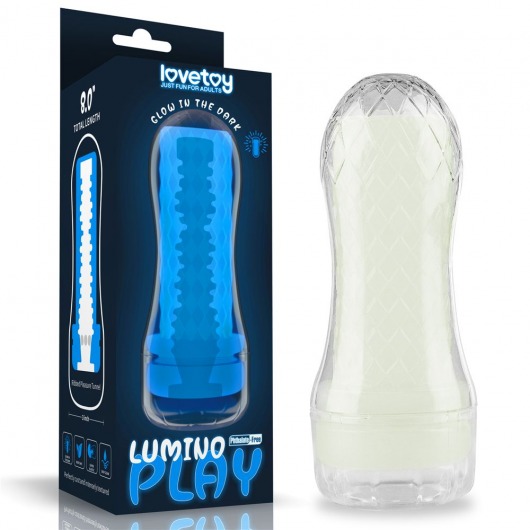 Светящийся в темноте мастурбатор Lumino Play Masturbator Ribbed - Lovetoy - в Новокузнецке купить с доставкой