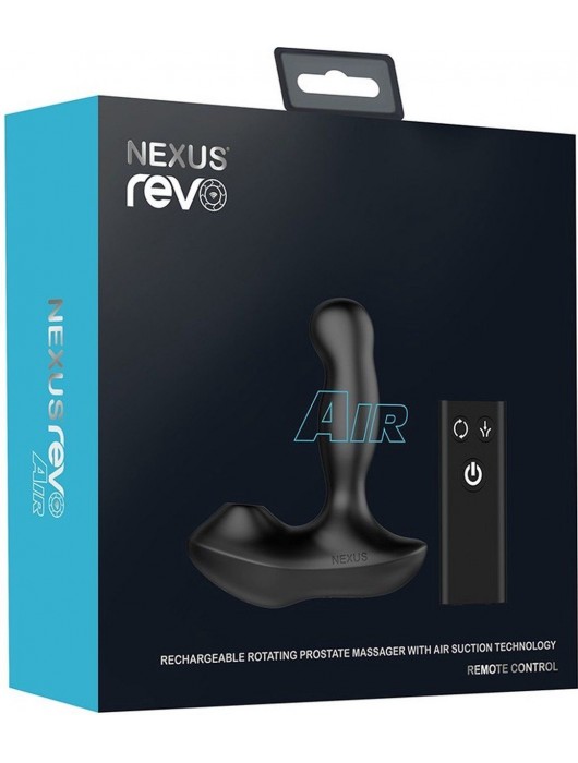 Черный вибратор-ротатор для стимуляции простаты Nexus Revo Air - Nexus Range - в Новокузнецке купить с доставкой