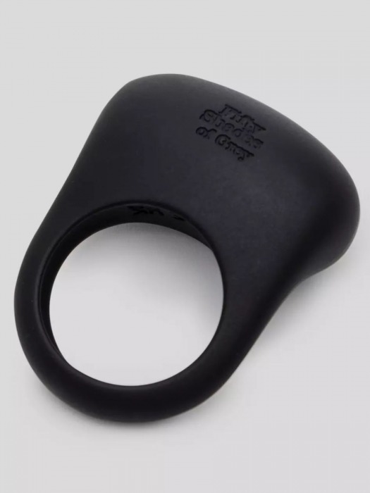 Черное эрекционное виброкольцо Sensation Rechargeable Vibrating Love Ring - Fifty Shades of Grey - в Новокузнецке купить с доставкой