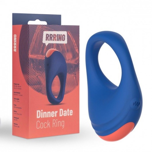 Синее эрекционное кольцо RRRING Dinner Date Cock Ring - FeelzToys - в Новокузнецке купить с доставкой