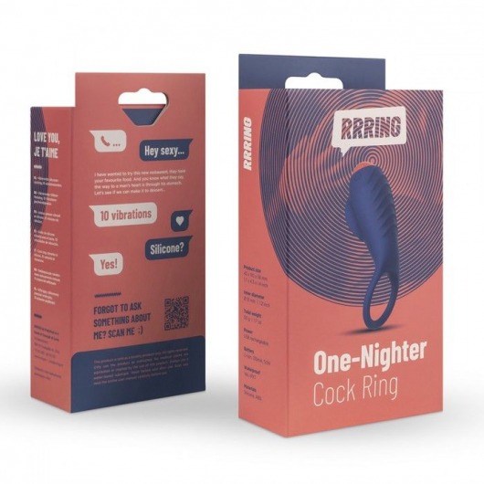 Синее эрекционное кольцо RRRING One Nighter Cock Ring - FeelzToys - в Новокузнецке купить с доставкой