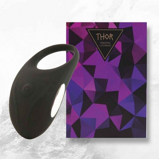 Черное эрекционное виброкольцо Thor Cockring - FeelzToys - в Новокузнецке купить с доставкой