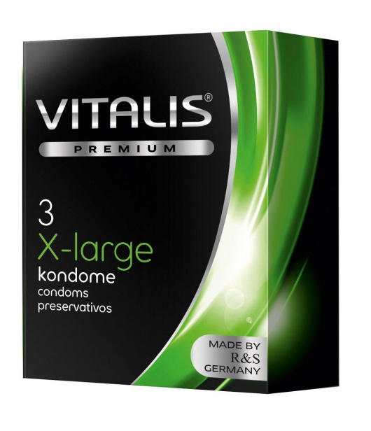 Презервативы увеличенного размера VITALIS PREMIUM x-large - 3 шт. - Vitalis - купить с доставкой в Новокузнецке