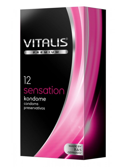 Презервативы VITALIS PREMIUM sensation с пупырышками и кольцами - 12 шт. - Vitalis - купить с доставкой в Новокузнецке