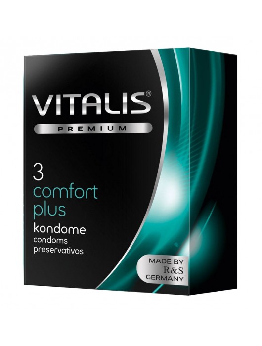 Контурные презервативы VITALIS PREMIUM comfort plus - 3 шт. - Vitalis - купить с доставкой в Новокузнецке