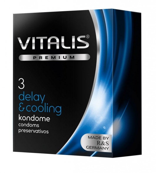 Презервативы VITALIS PREMIUM delay   cooling с охлаждающим эффектом - 3 шт. - Vitalis - купить с доставкой в Новокузнецке