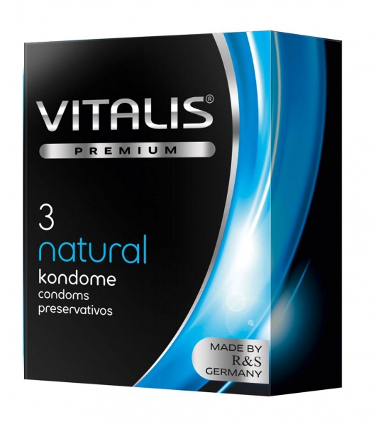 Классические презервативы VITALIS PREMIUM natural - 3 шт. - Vitalis - купить с доставкой в Новокузнецке