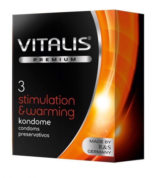 Презервативы VITALIS PREMIUM stimulation   warming с согревающим эффектом - 3 шт. - Vitalis - купить с доставкой в Новокузнецке