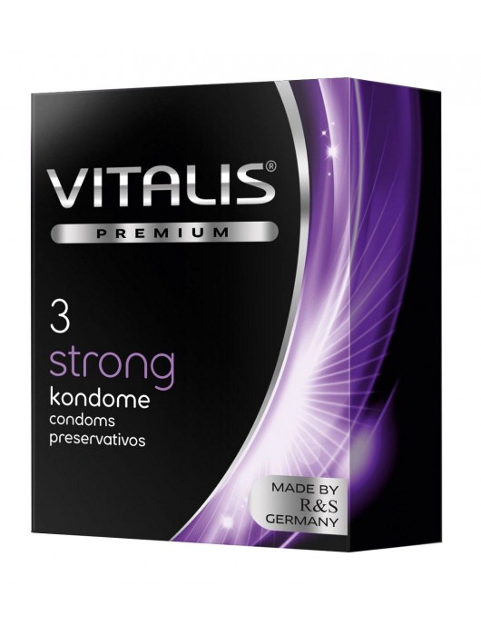 Презервативы с утолщенной стенкой VITALIS PREMIUM strong - 3 шт. - Vitalis - купить с доставкой в Новокузнецке