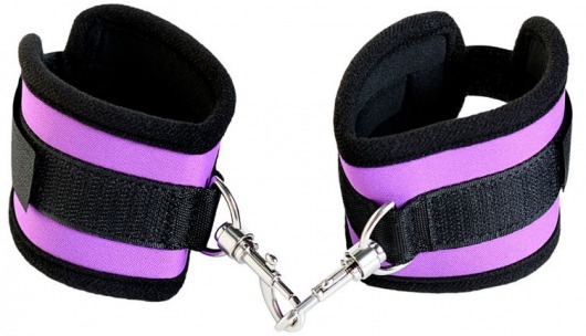Наручники из неопрена фиолетового цвета - ToyFa - купить с доставкой в Новокузнецке
